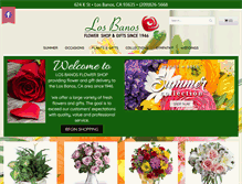 Tablet Screenshot of losbanosflowers.com